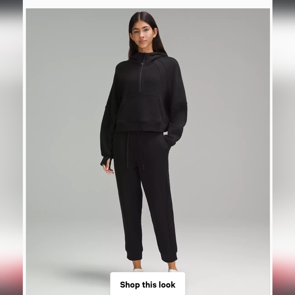 Black Lululemon cropped scuba sweatshirt